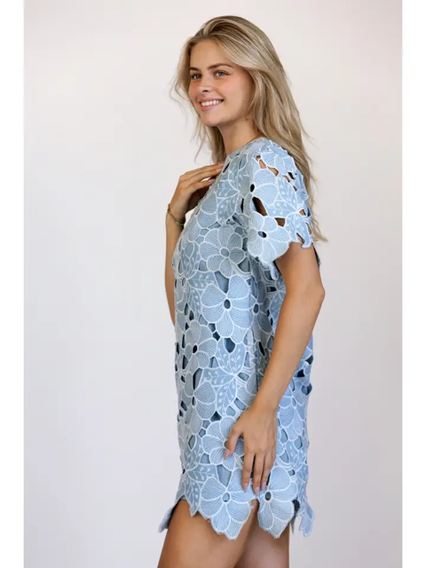 Cutout Lace Mini Dress
