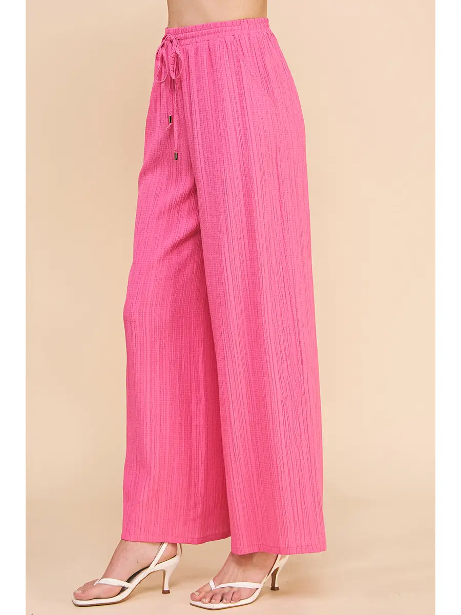 TEXTURED DRAWSTRING PANT
