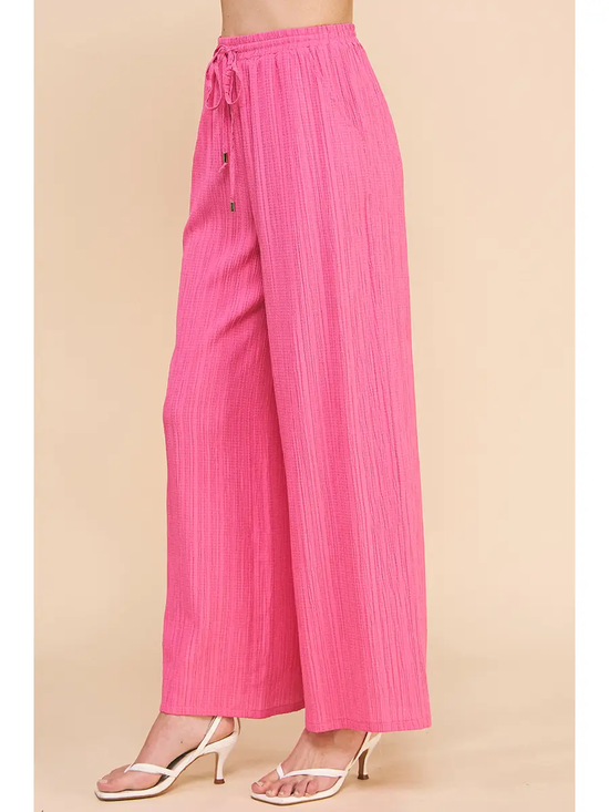 TEXTURED DRAWSTRING PANT