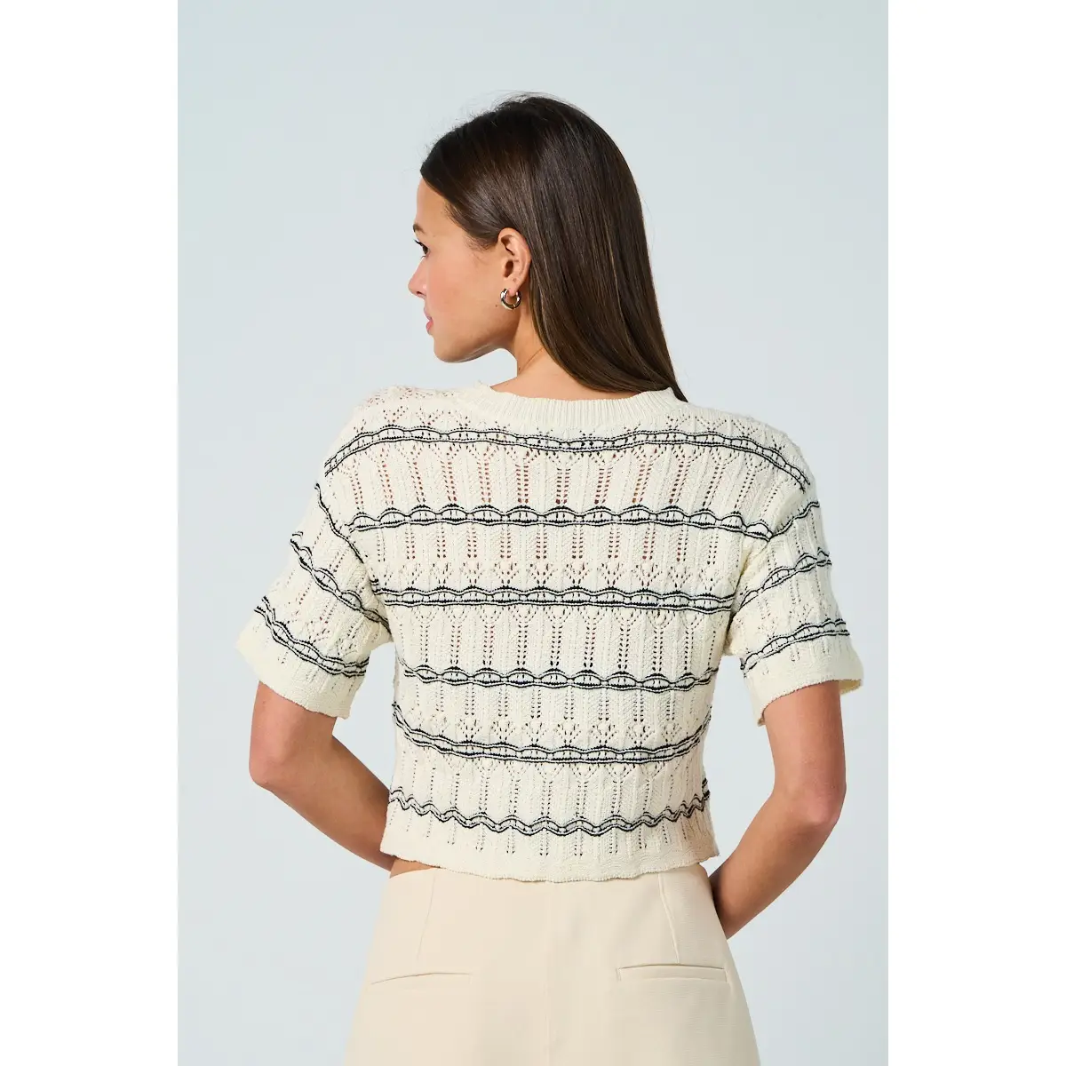 STRIPED KNIT TOP