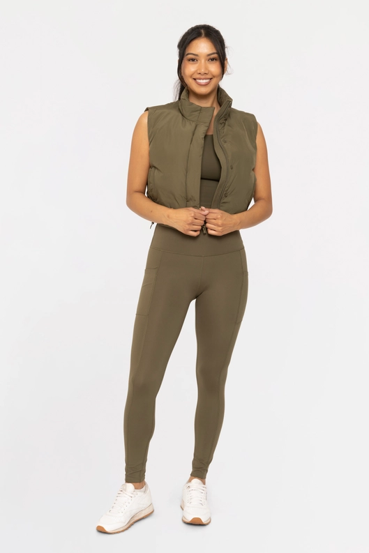 CROPPED HIGHNECK PUFFER VEST