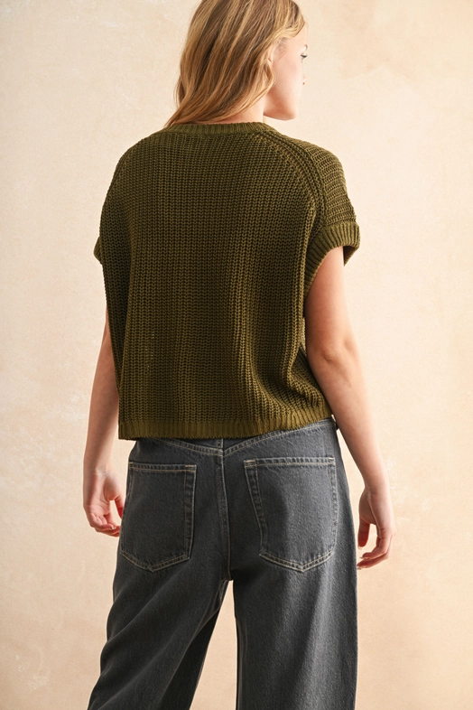 DOLMAN SLEEVE KNIT TOP