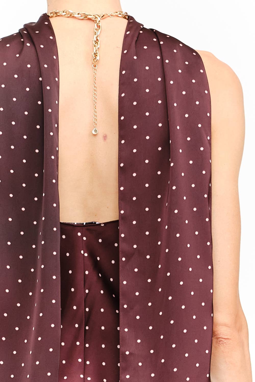 Polka-Dot Halter Mini Dress