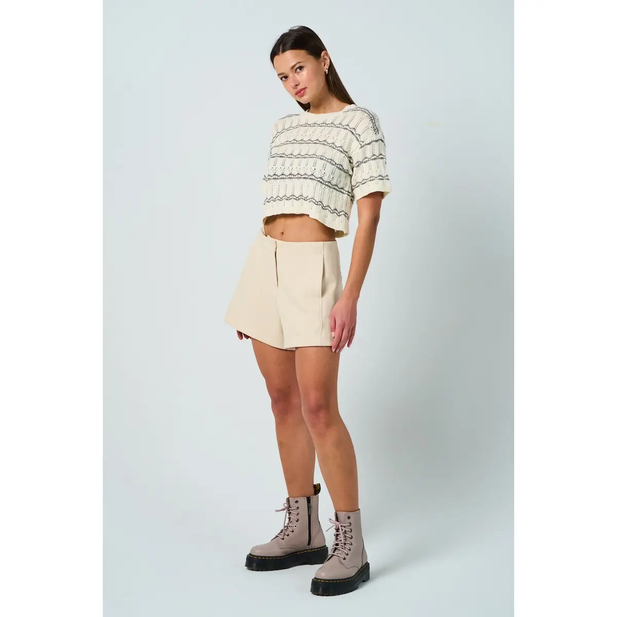STRIPED KNIT TOP