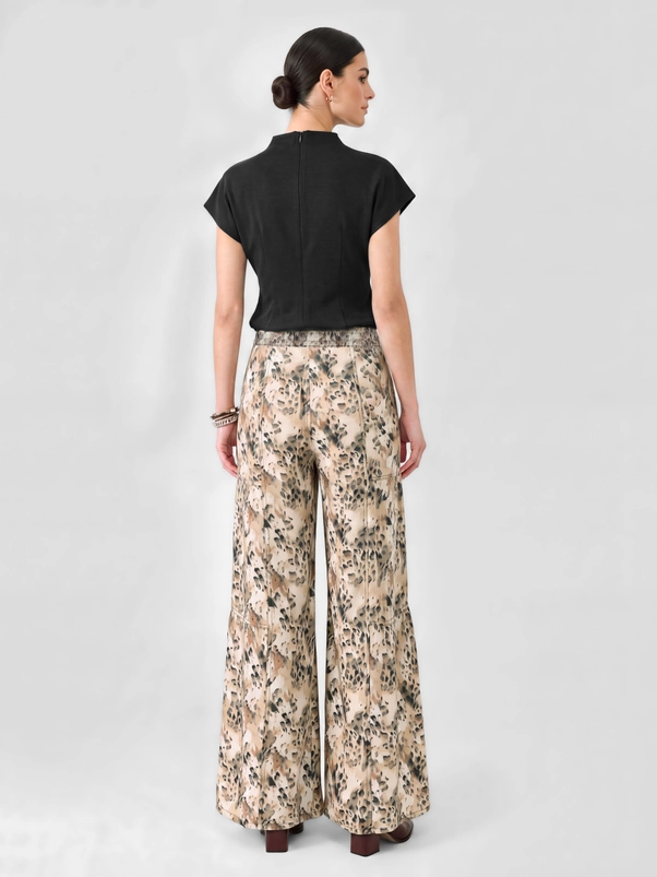 Leopard Tiered Palazzo Pants