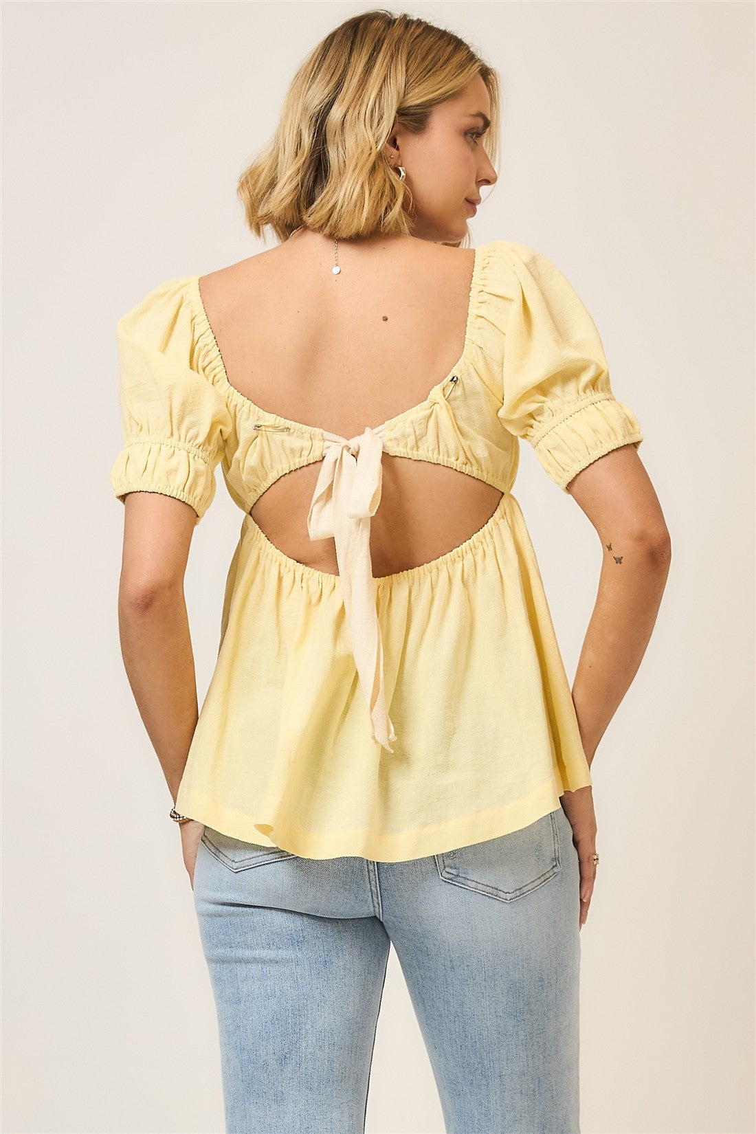 BABYDOLL TIE BACK TOP