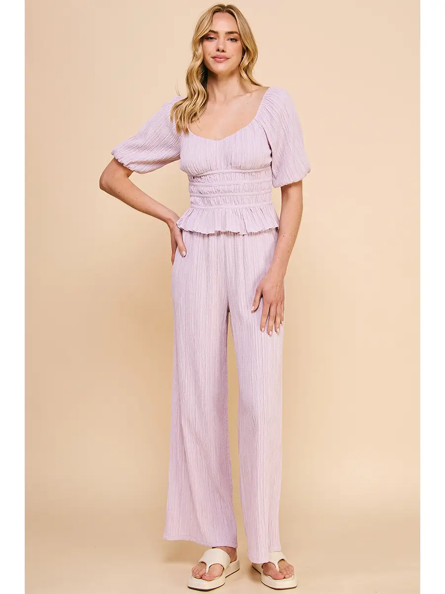 TEXTURED DRAWSTRING PANT