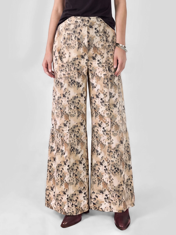 Leopard Tiered Palazzo Pants