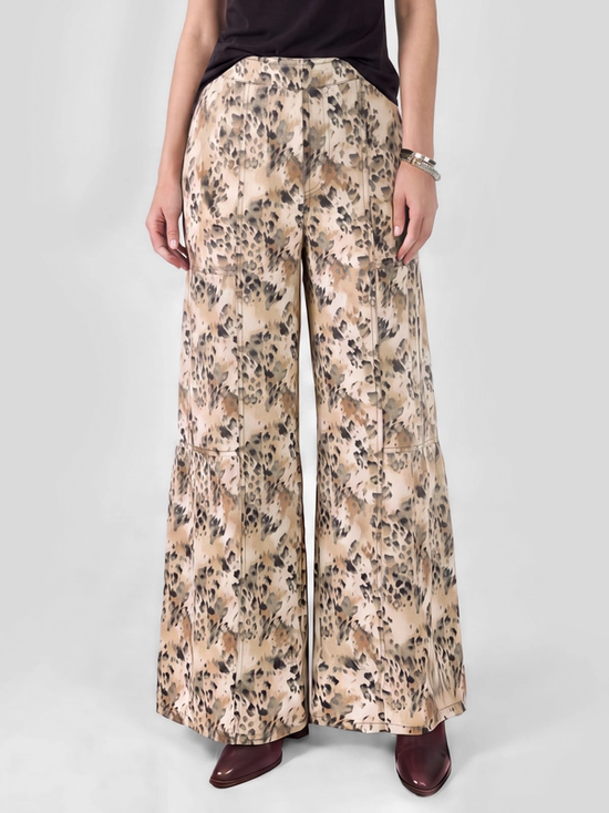 Leopard Tiered Palazzo Pants