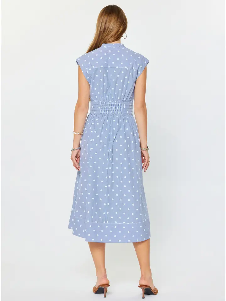POLKA DOT BUTTON DOWN DRESS