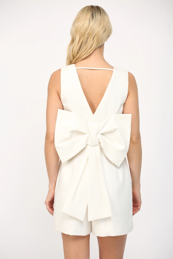BOW BACK DETAIL ROMPER