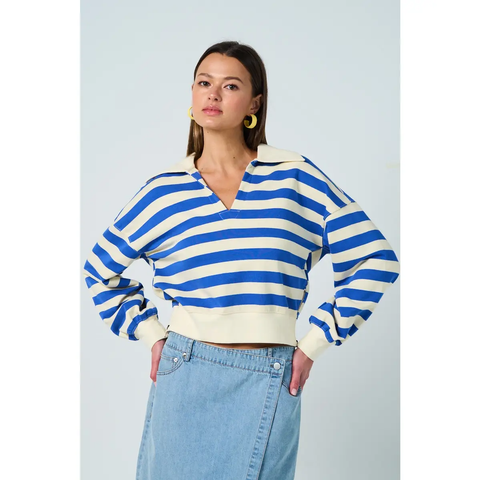 Collared Terry Knit Top