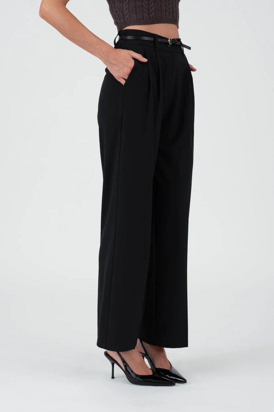 HIGH WAIST PLEATED TROUSERS