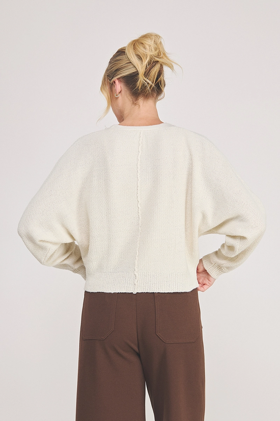 Cream dolman-sleeve button cardigan - product image 3