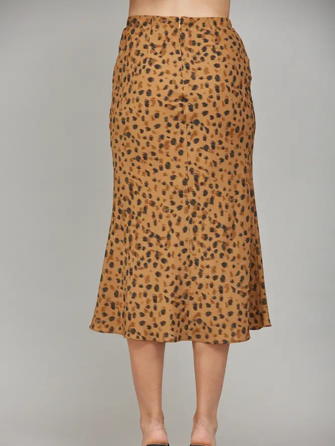ANIMAL MIDI PRINT SKIRT