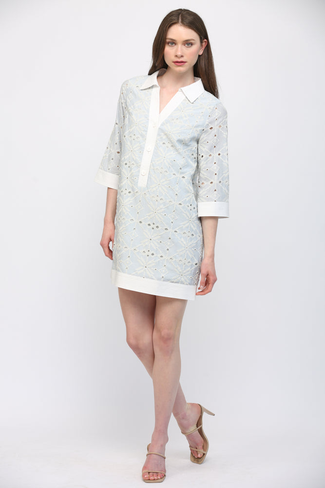 Eyelet Lace Shift Dress