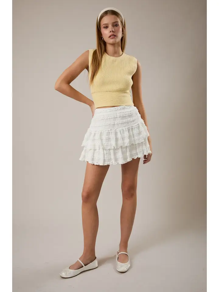 BOW BACK SLEEVELESS KNIT TOP