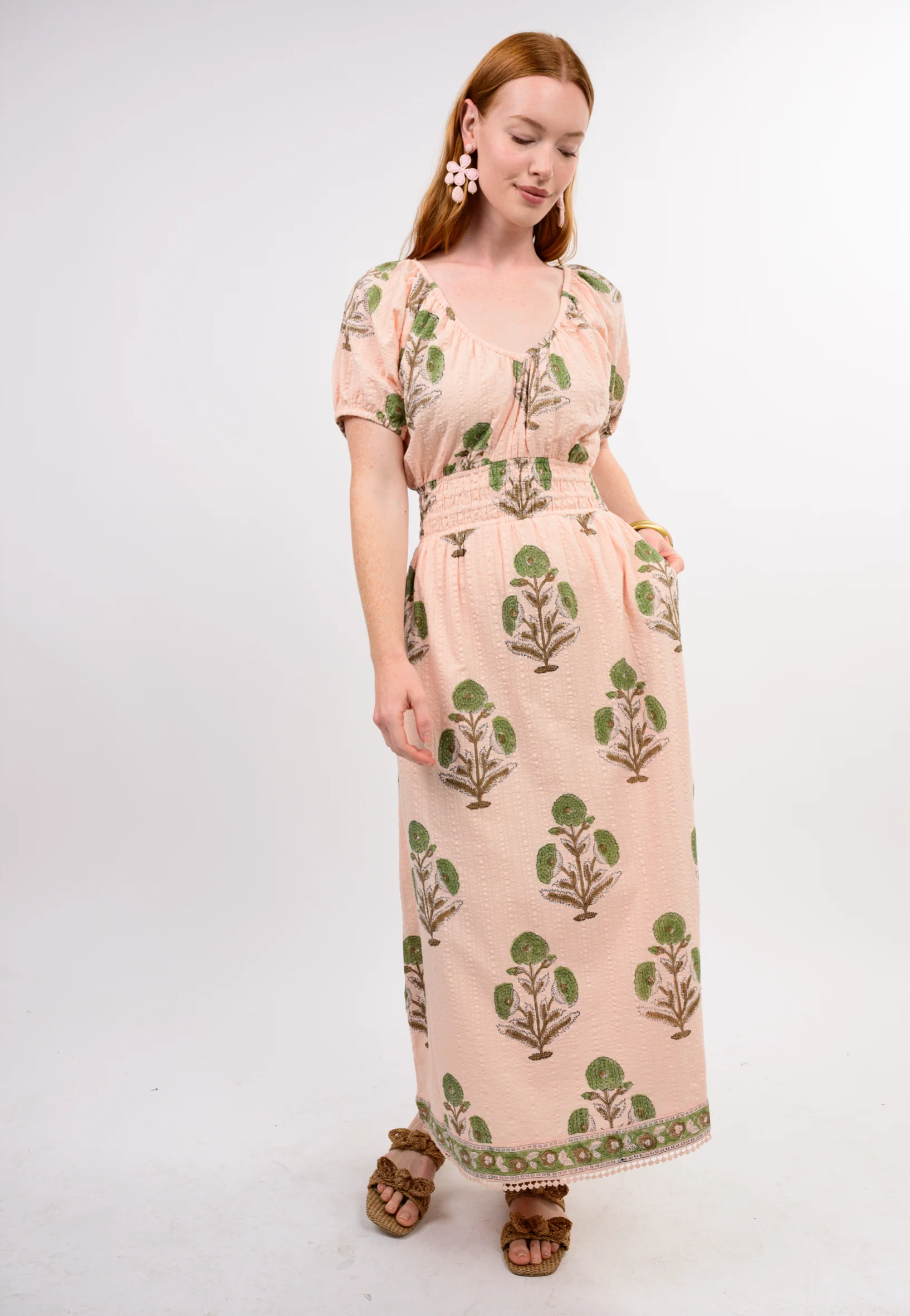 SEERSUCKER MAXI DRESS