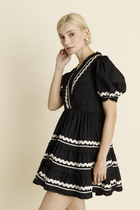Ric Rac Trim Mini Dress