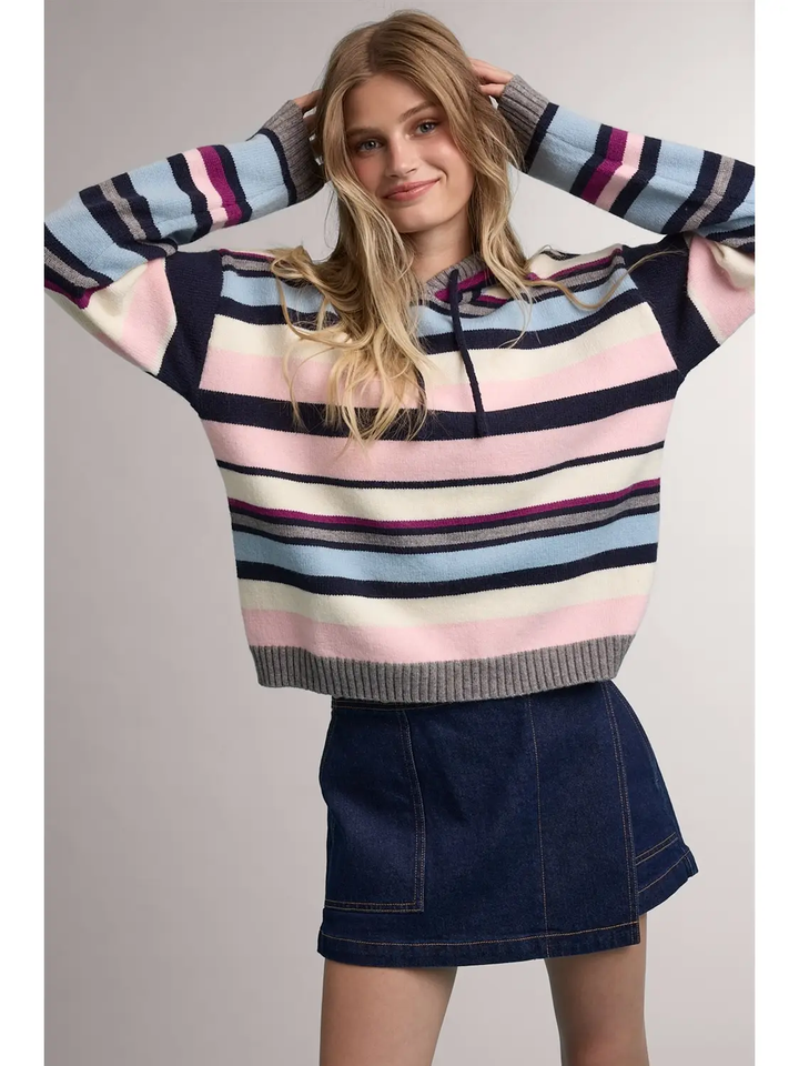 Striped Pullover Hoodie