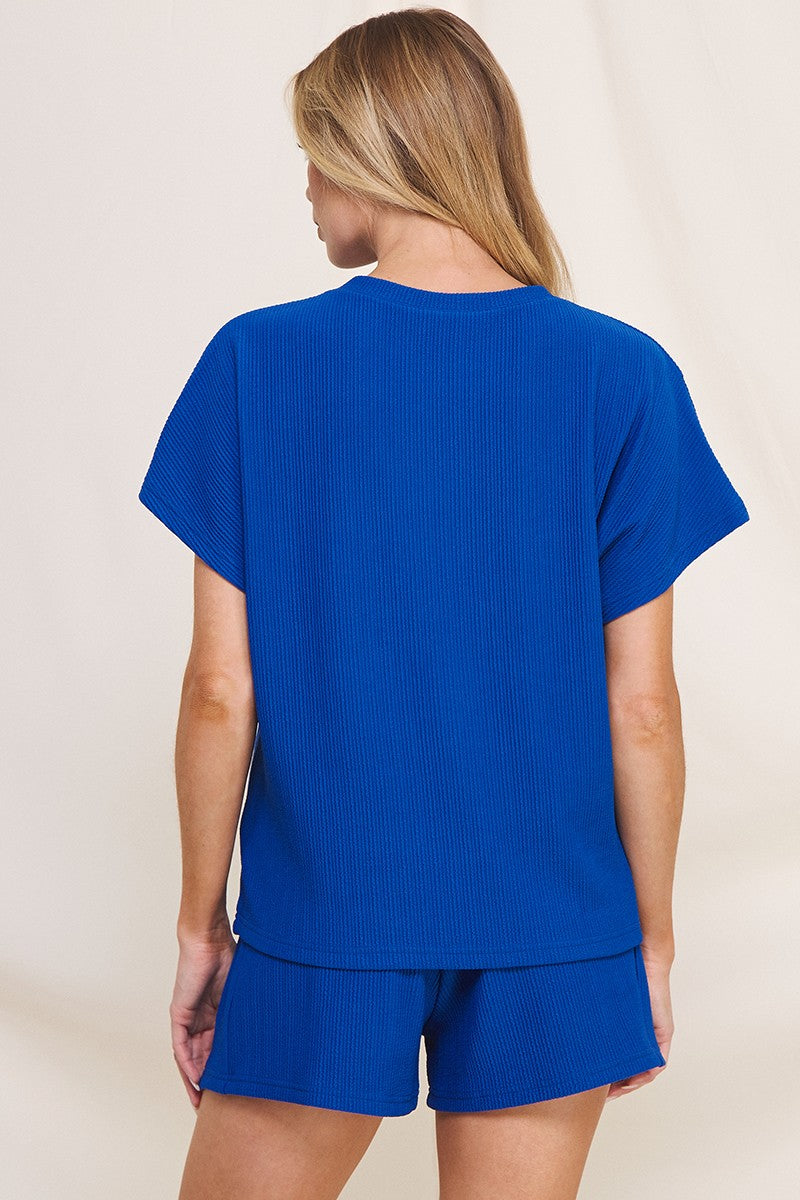 SHORT SLEEVE TOP AND SHORTS SET (SOLD TOGETHER)