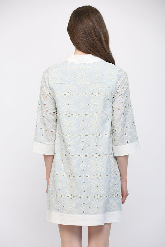 EYELET LACE SHIFT DRESS