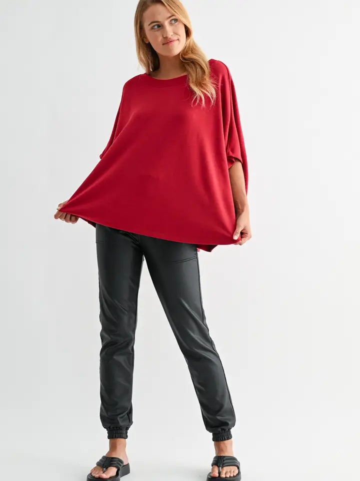 BOATNECK CLOUD FLEECE TOP