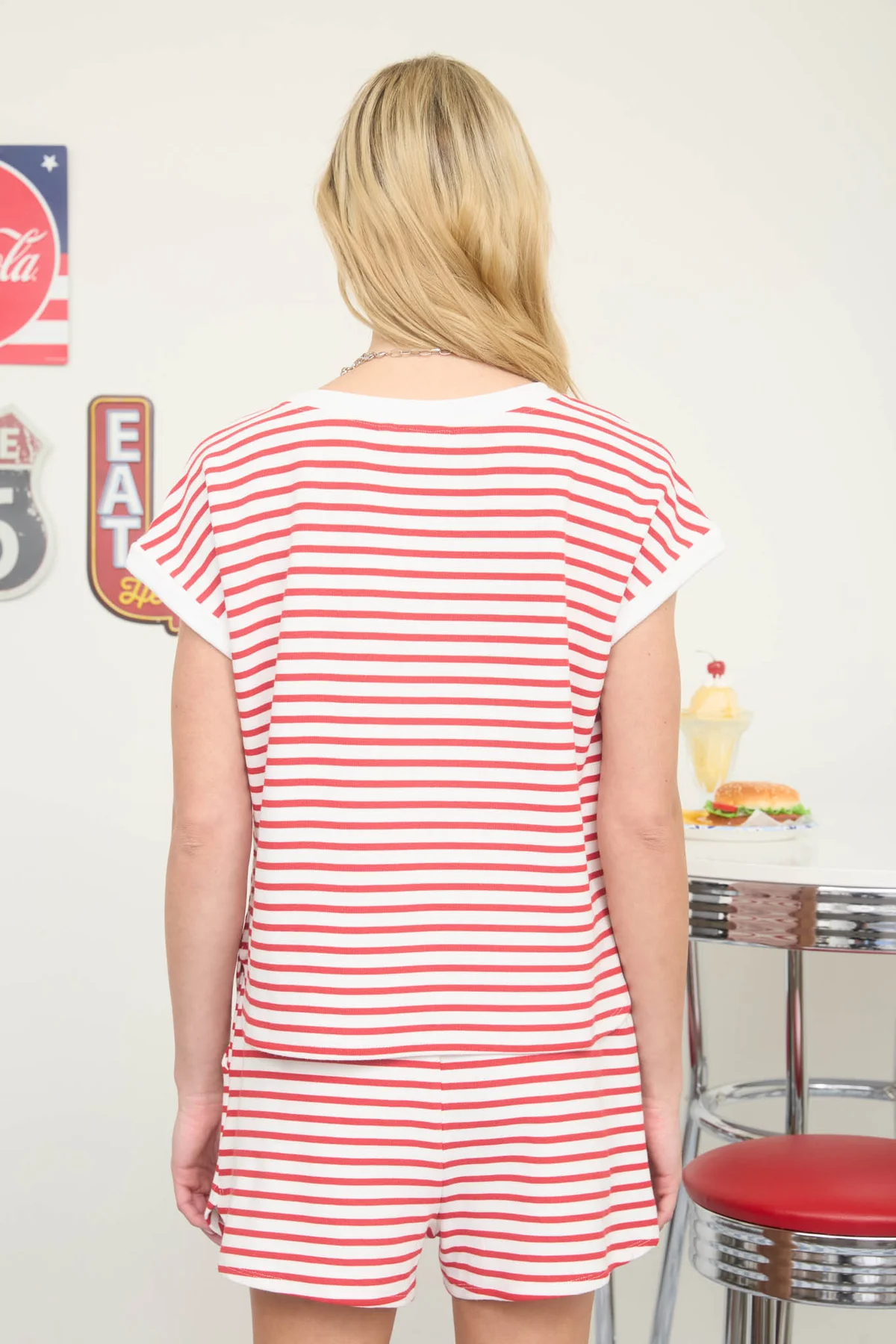 STRIPED RELAX FIT KNIT TOP