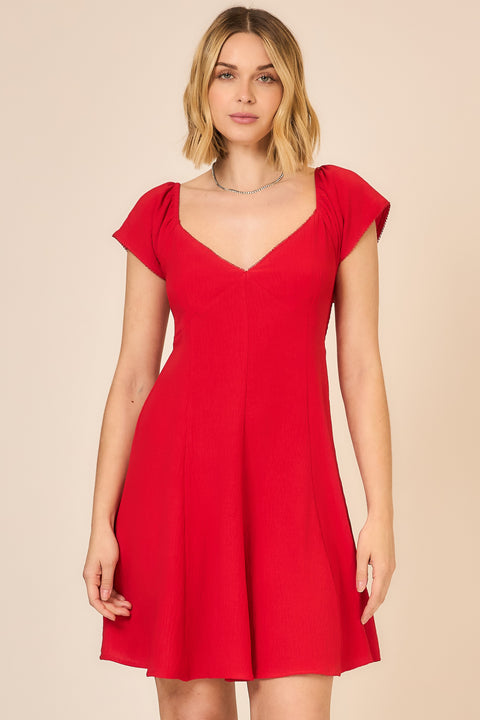 Flutter Sleeve Mini Dress