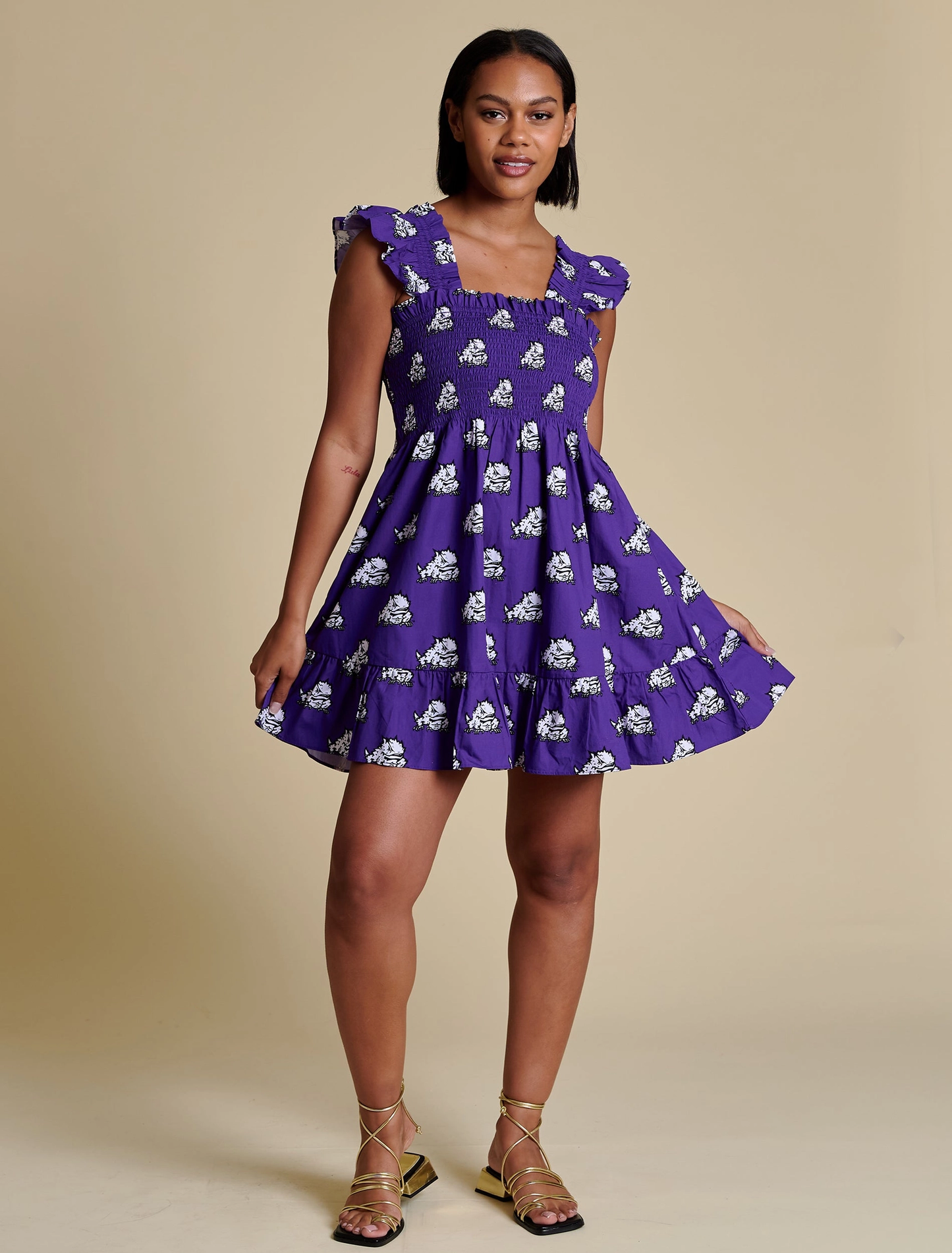 THE POPLIN SMOCKED DRESS