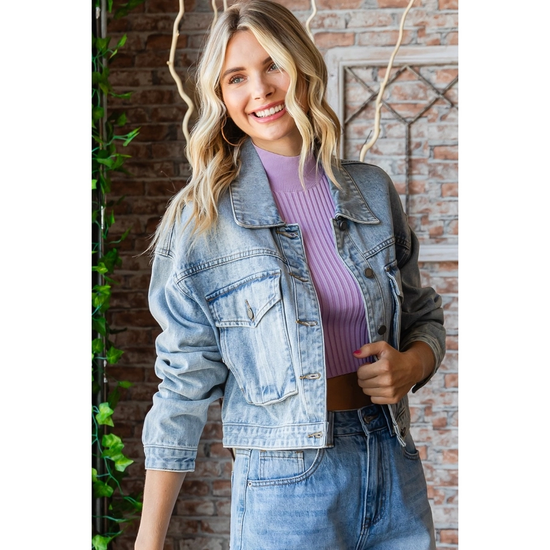 CARGO POCKET DENIM JACKET