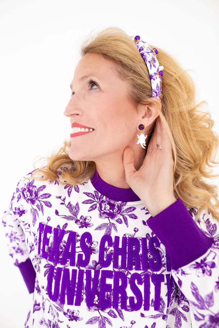 TCU FLORAL TOILE SWEATSHIRT