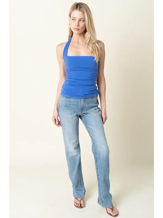 CAMILA RUCHED HALTER TOP