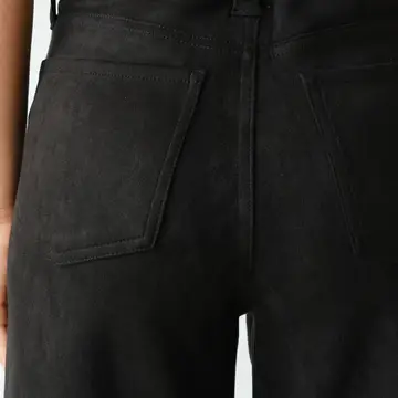 Black Mojave faux-suede pants styled outfit view