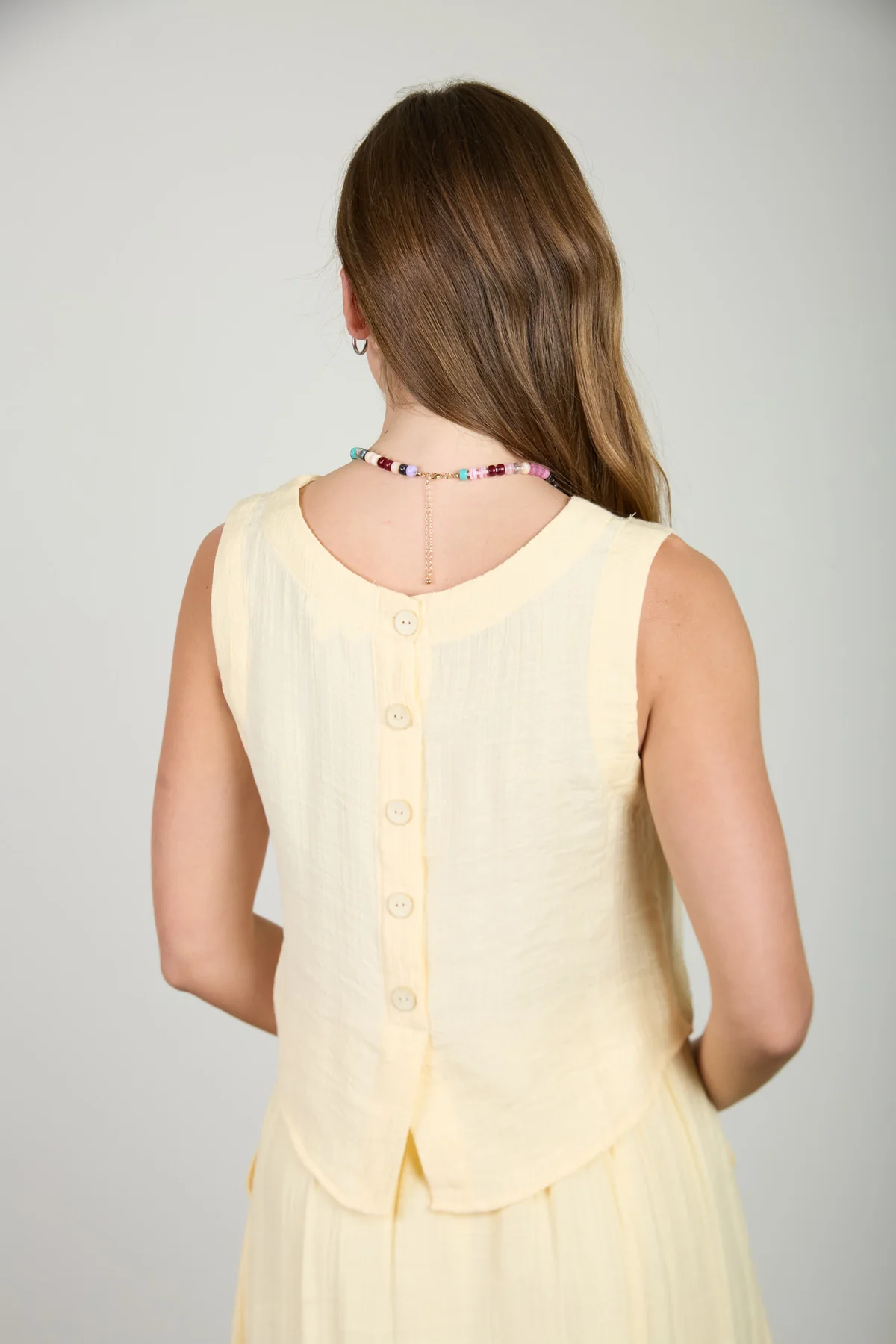 BUTTON DETAIL TOP/SKIRT SET