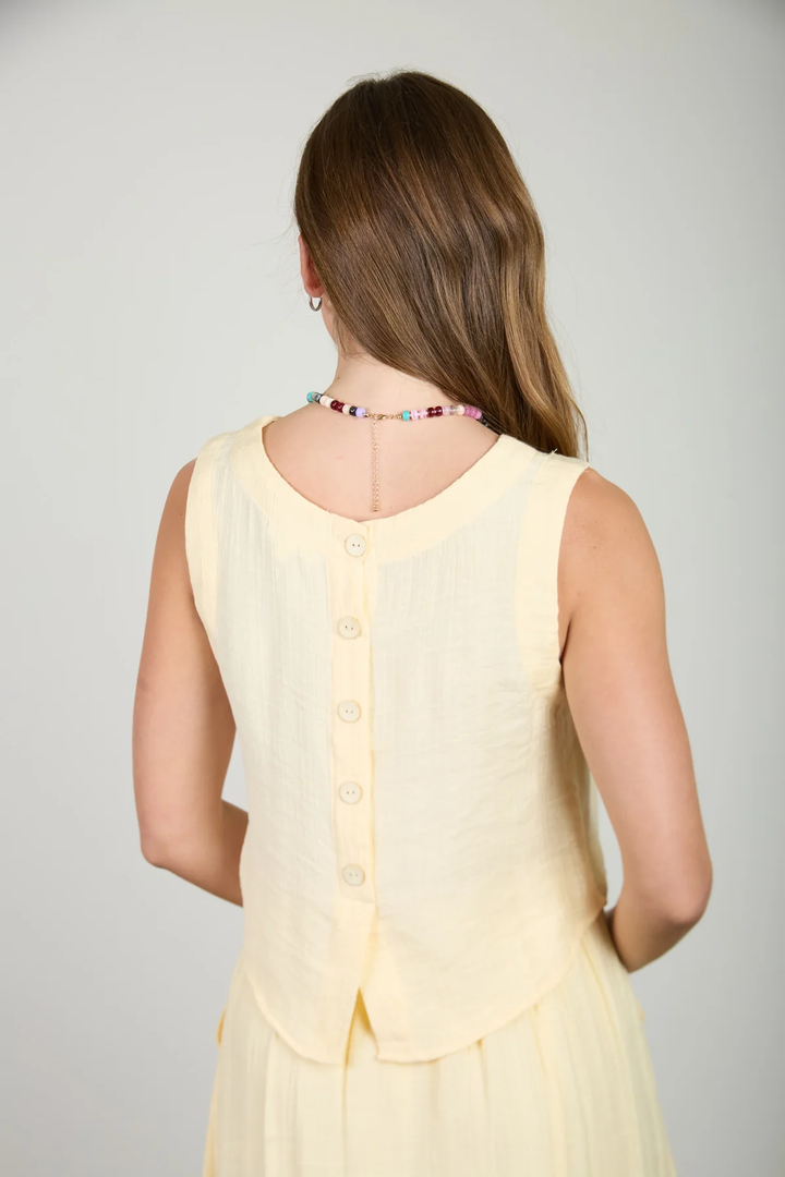 BUTTON DETAIL TOP/SKIRT SET
