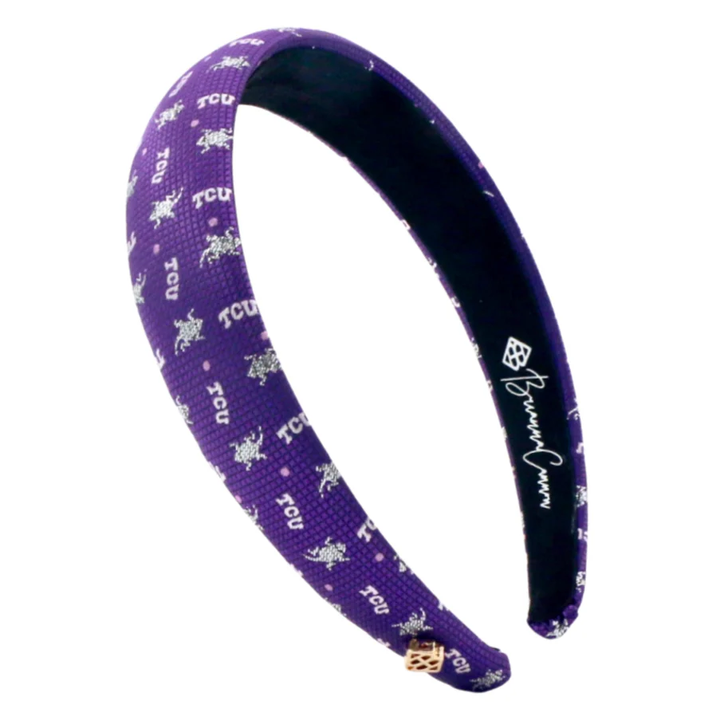 TCU PURPLE WOVEN THIN HEADBAND