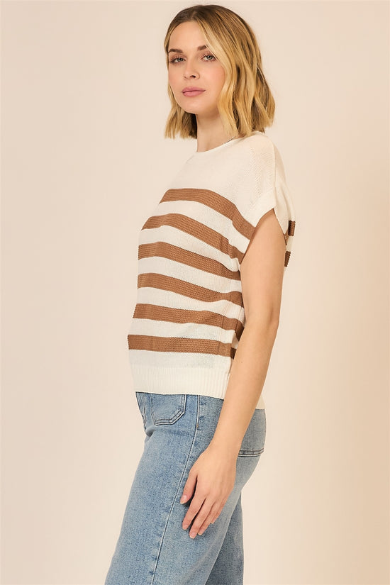 LIGHT KNIT CAP SLEEVE TOP