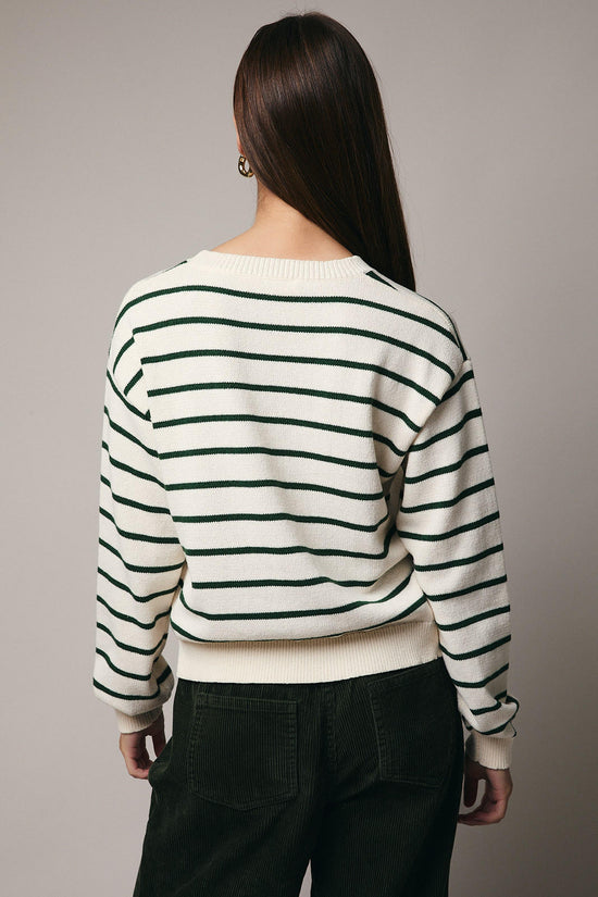 STRIPED POCKET SWEATER