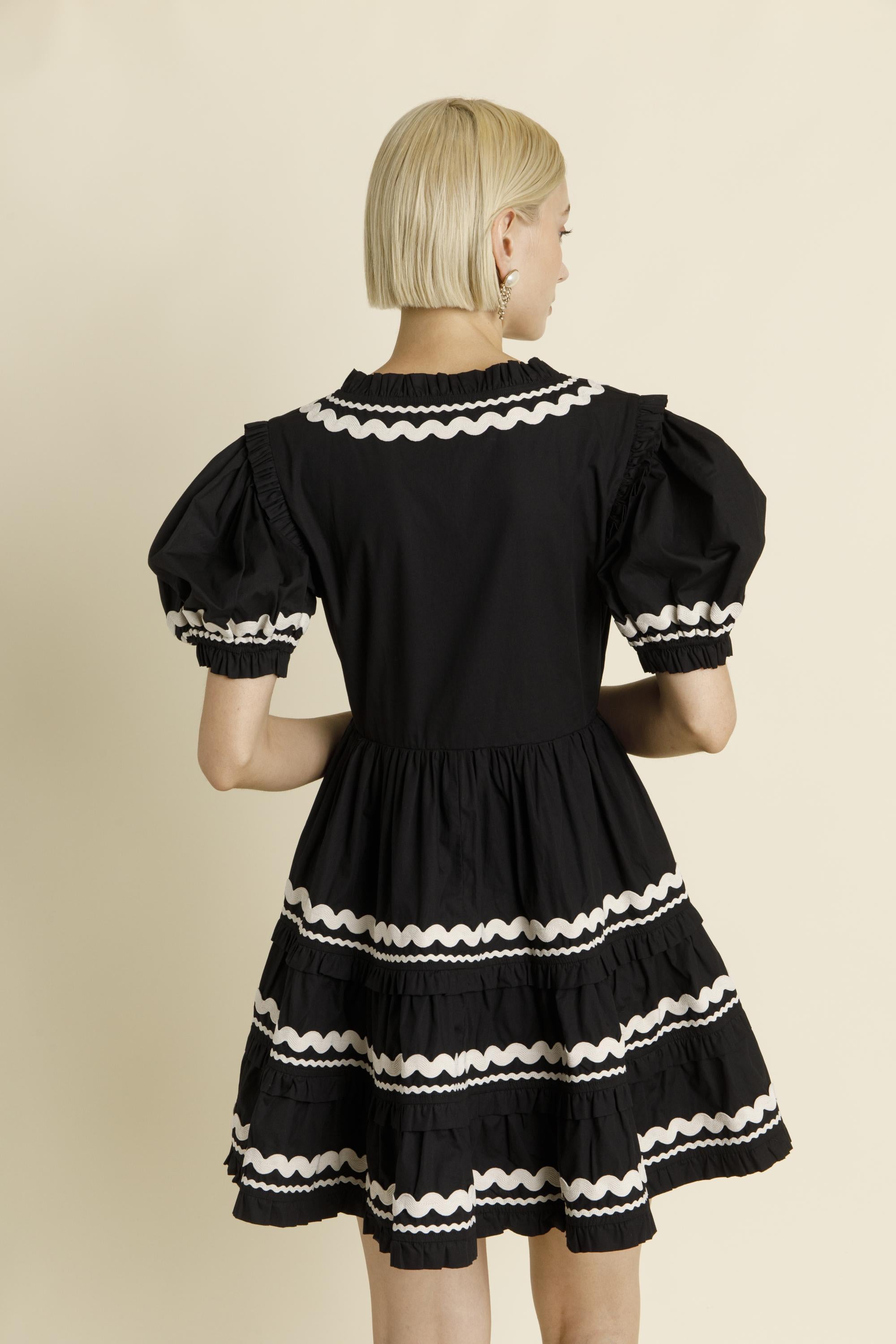 RIC RAC TRIM MINI DRESS