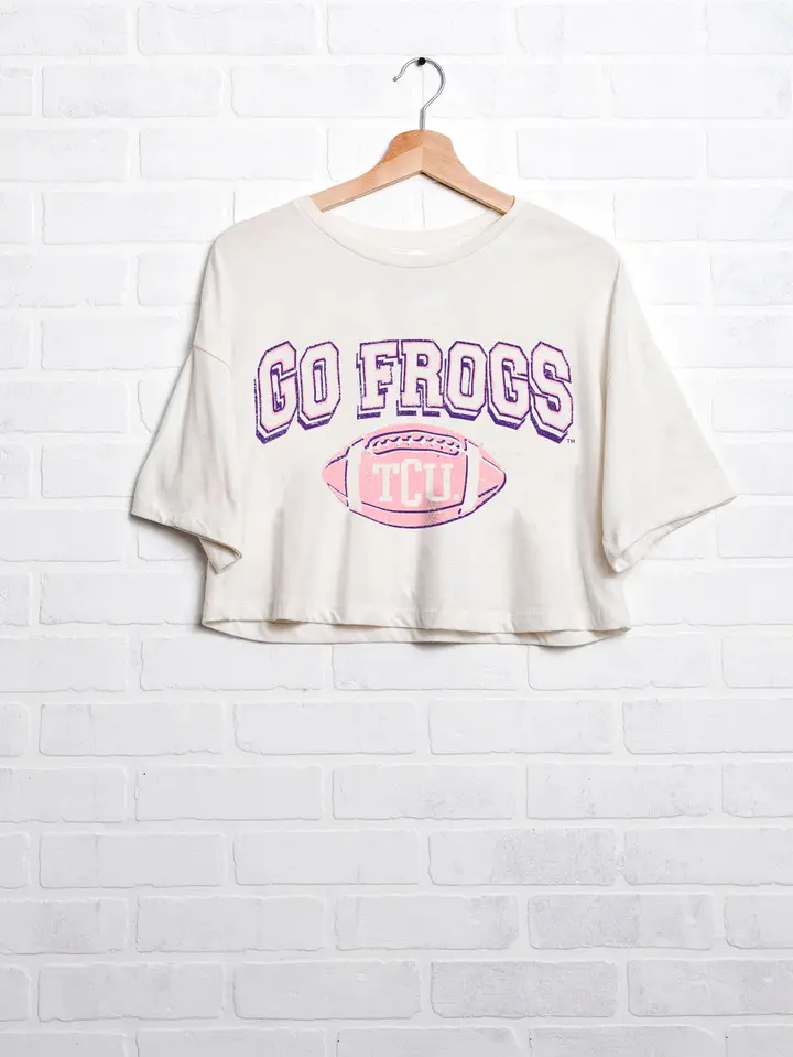 TCU Wonka Football Cropped Tee