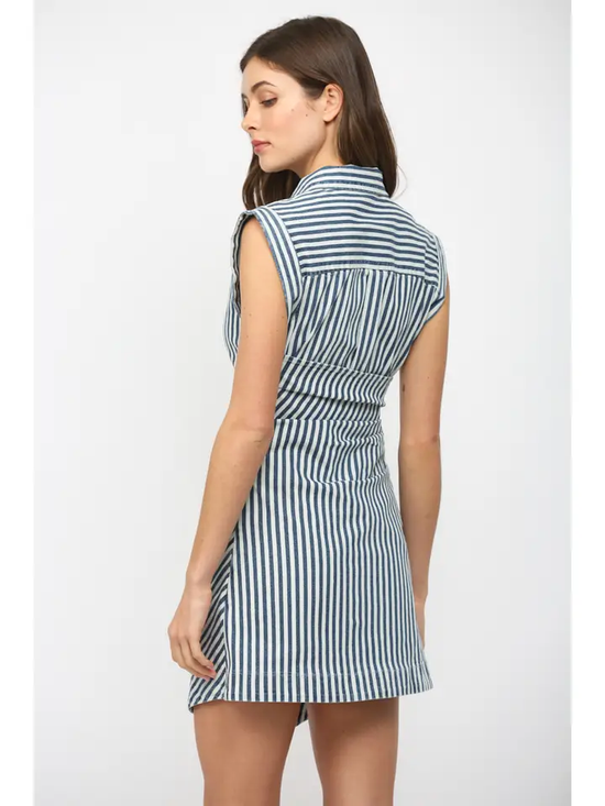 ASYMMETRIC WRAP SHIRT DRESS