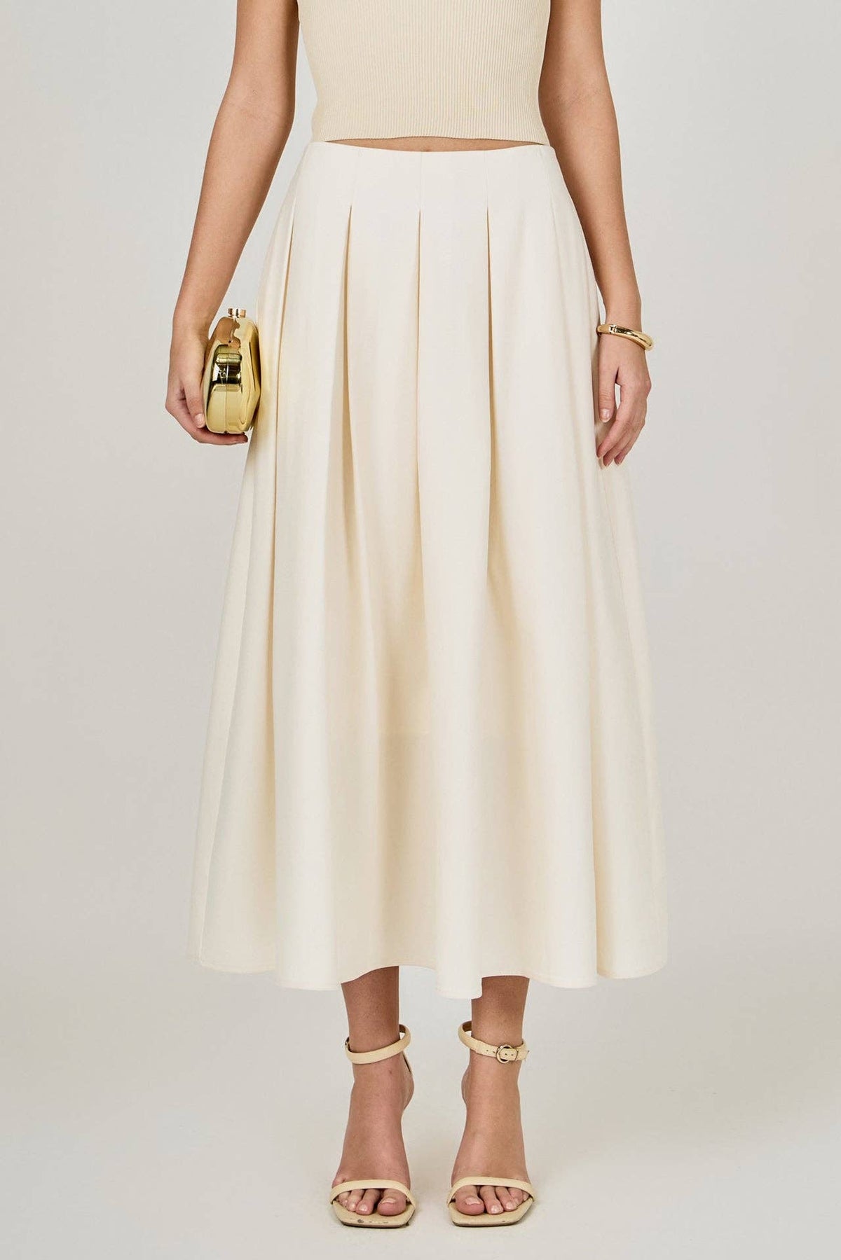 Formal Pleated Maxi Skirt
