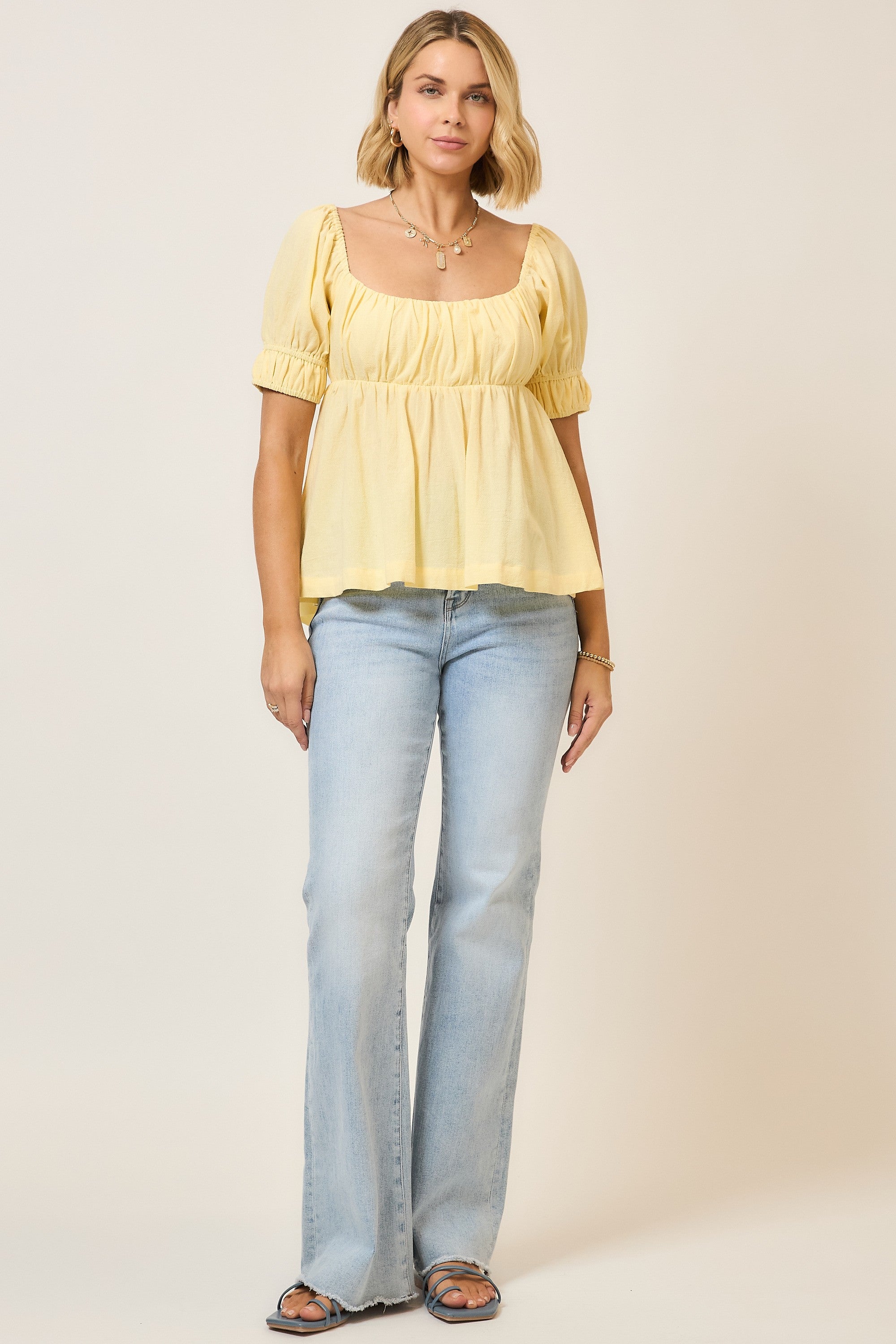 BABYDOLL TIE BACK TOP
