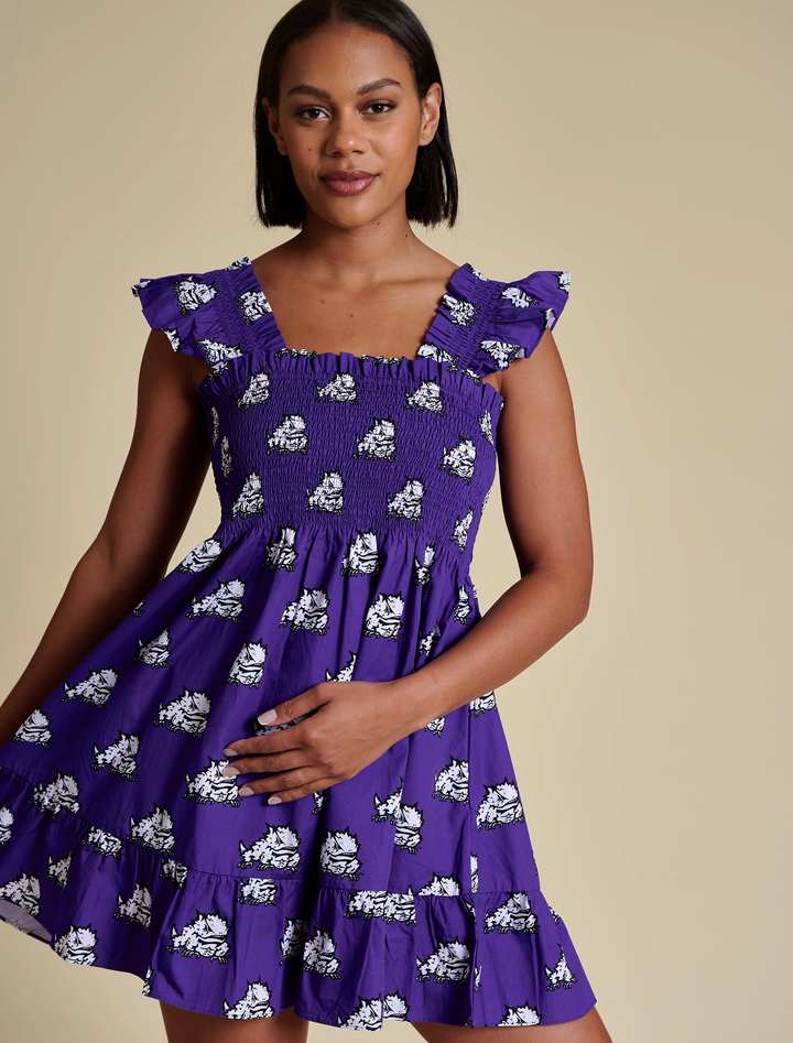 THE POPLIN SMOCKED DRESS