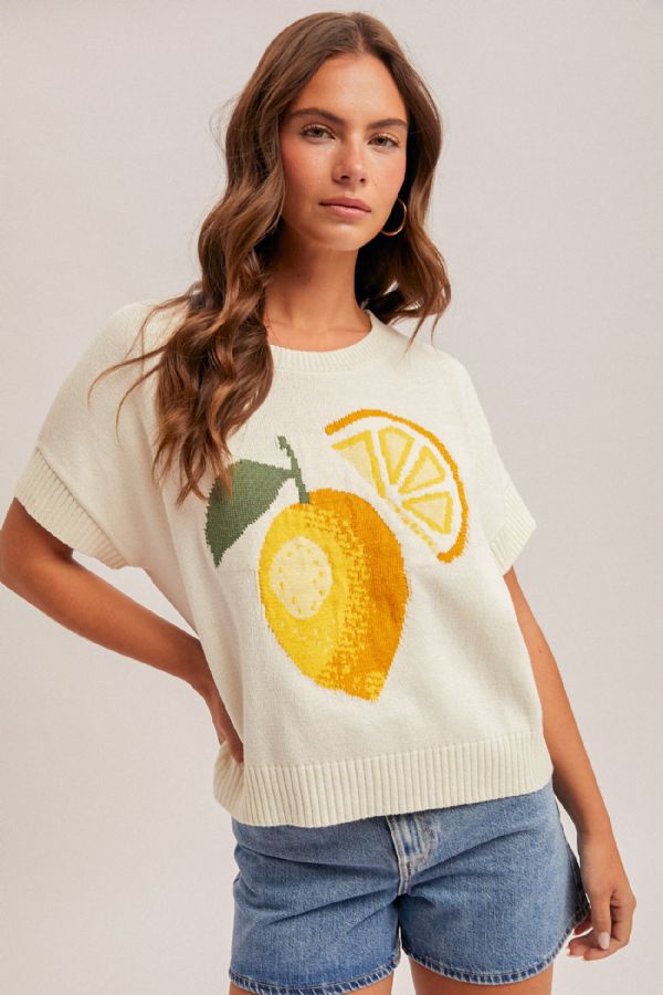 FRUIT MOTIF SWEATER