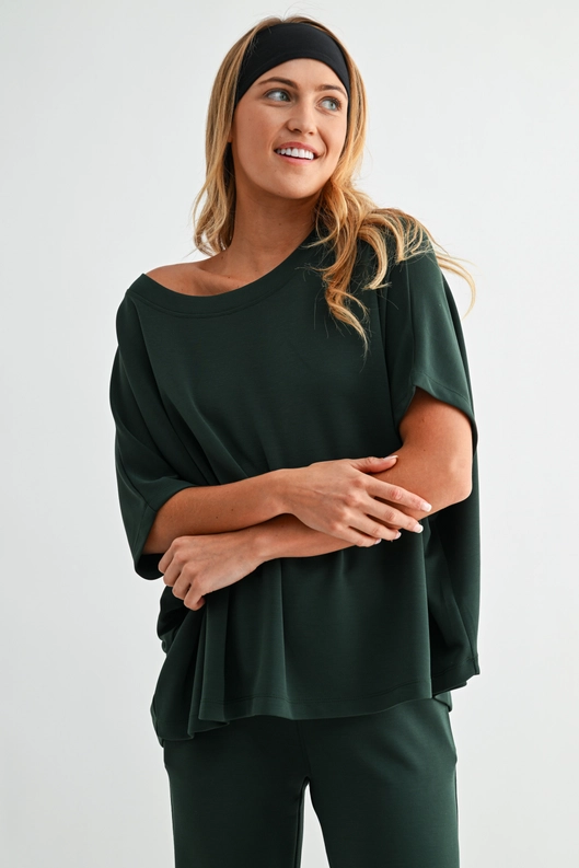 BOATNECK CLOUD FLEECE TOP