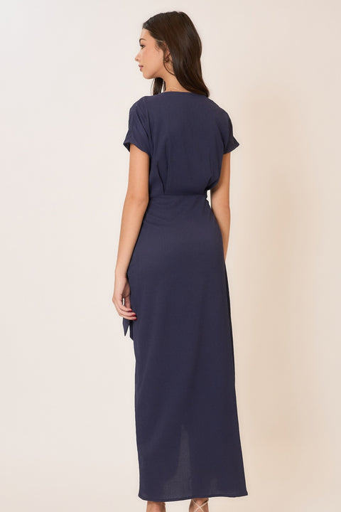Wrap Waist Tie Maxi Dress