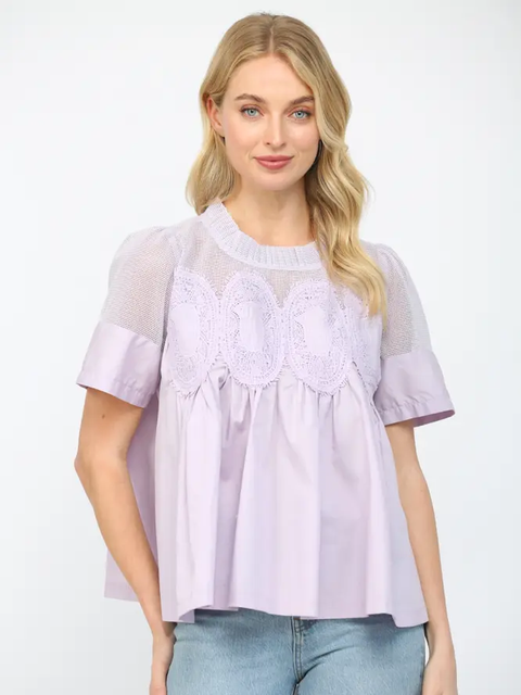 Mesh Appliqué Top