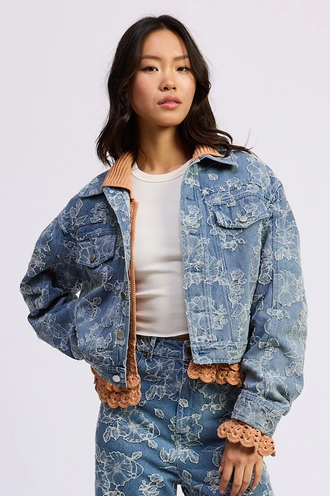 Opal Cropped Denim Jacket